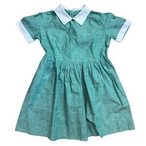 Vintage Girls Green Dress